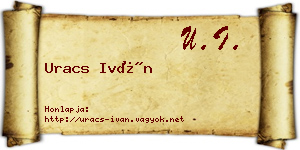 Uracs Iván névjegykártya